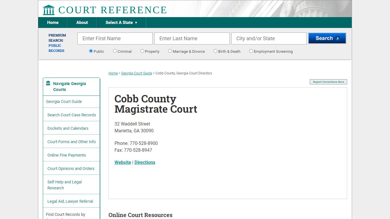 Cobb County Magistrate Court